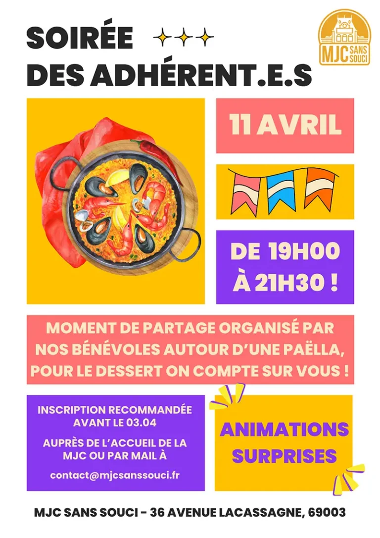 Soirée bénévolat, mjc sans souci