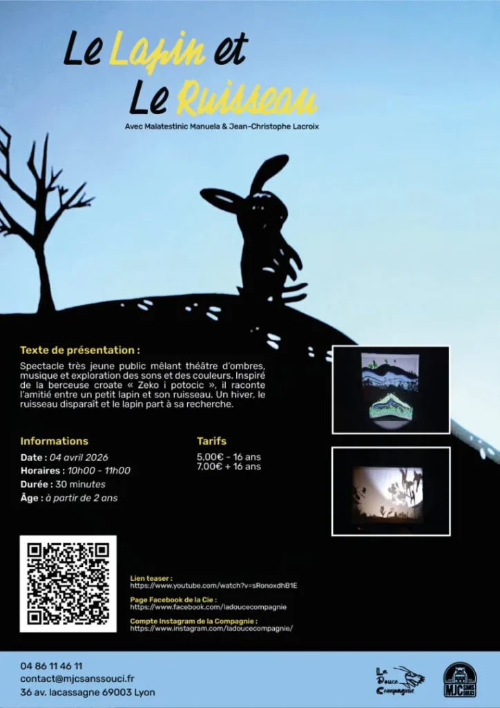 spectacle le lapin et le ruisseau mjc sans souci